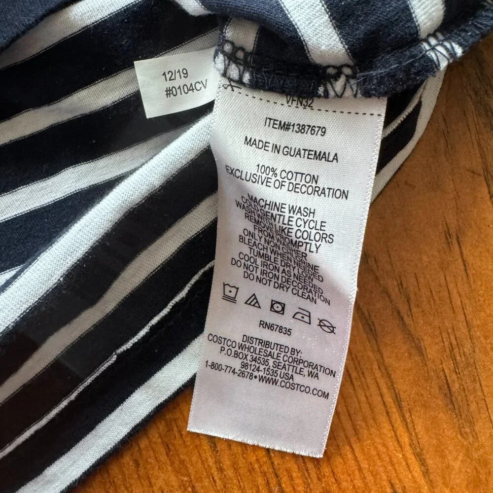 NWOT Nautica Navy Tie Accented Short Sleeve Shirt Sz M - Picture 5 of 6